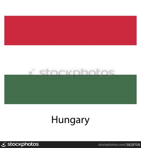 Flag of the country hungary. Vector illustration. Exact colors.
