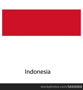 Flag of the country indonesia. Vector illustration. Exact colors.