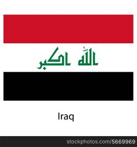 Flag of the country iraq. Vector illustration. Exact colors.