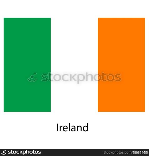 Flag of the country ireland. Vector illustration. Exact colors.