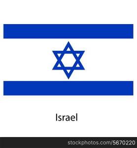Flag of the country israel. Vector illustration. Exact colors.