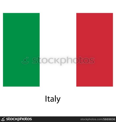 Flag of the country italy. Vector illustration. Exact colors.