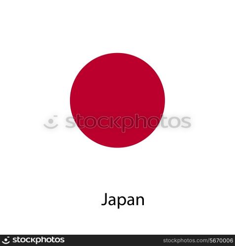 Flag of the country japan. Vector illustration. Exact colors.