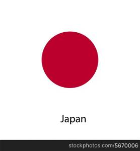 Flag of the country japan. Vector illustration. Exact colors.