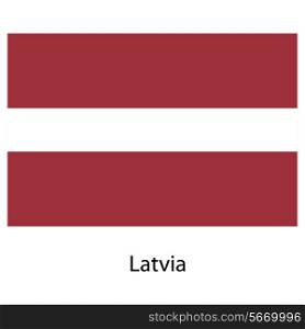 Flag of the country latvia. Vector illustration. Exact colors.
