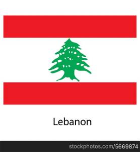 Flag of the country lebanon. Vector illustration. Exact colors.