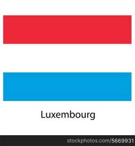Flag of the country luxembourg. Vector illustration. Exact colors.