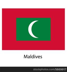 Flag of the country maldives. Vector illustration. Exact colors.