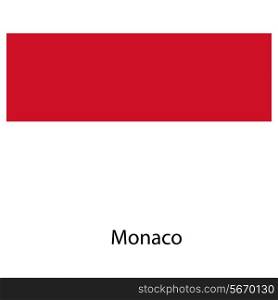 Flag of the country monaco. Vector illustration. Exact colors.