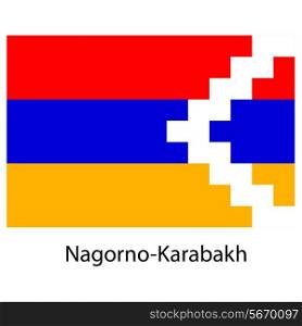 Flag of the country nagorno karabakh. Vector illustration. Exact colors.