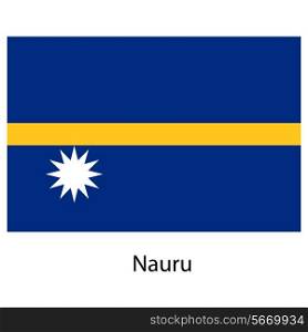 Flag of the country nauru. Vector illustration. Exact colors.
