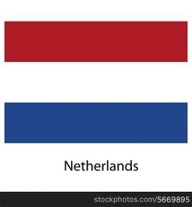 Flag of the country netherlands. Vector illustration. Exact colors.