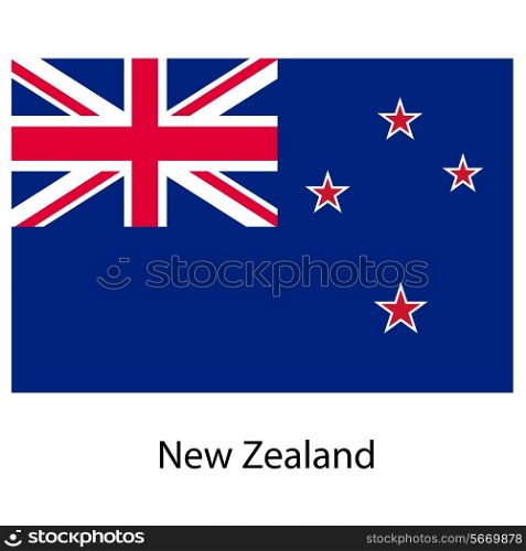 Flag of the country new zeland. Vector illustration. Exact colors.