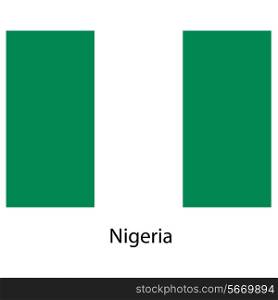 Flag of the country nigeria. Vector illustration. Exact colors.