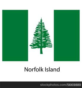 Flag of the country norfolk island. Vector illustration. Exact colors.