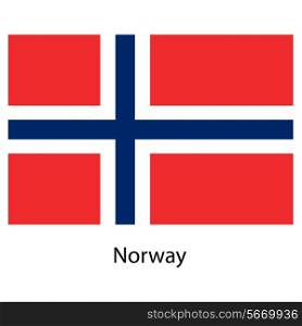 Flag of the country norway. Vector illustration. Exact colors.