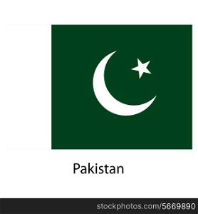 Flag of the country pakistan. Vector illustration. Exact colors.