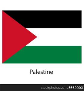 Flag of the country palestine. Vector illustration. Exact colors.