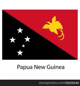 Flag of the country papua new guinea. Vector illustration. Exact colors.