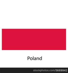 Flag of the country poland. Vector illustration. Exact colors.