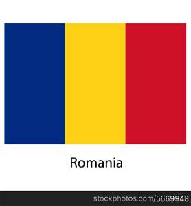 Flag of the country romania. Vector illustration. Exact colors.