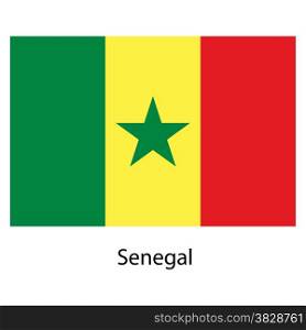 Flag of the country Senegal. Vector illustration. Exact colors.