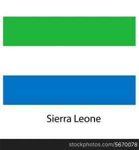 Flag of the country sierra leone. Vector illustration. Exact colors.