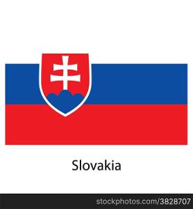 Flag of the country slovakia. Vector illustration. Exact colors.