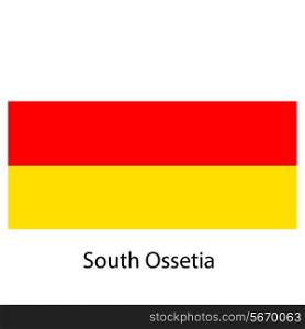 Flag of the country south ossetia. Vector illustration. Exact colors.