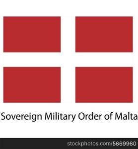 Flag of the country sovereing military order of malta. Vector illustration. Exact colors.