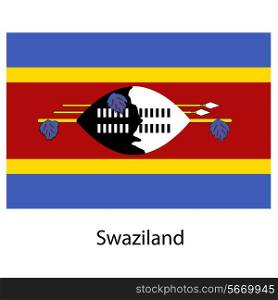 Flag of the country swaziland. Vector illustration. Exact colors.