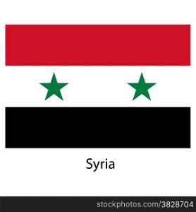Flag of the country syria. Vector illustration. Exact colors.