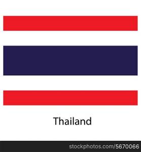 Flag of the country thailand. Vector illustration. Exact colors.