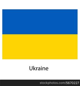 Flag of the country ukraine. Vector illustration. Exact colors.