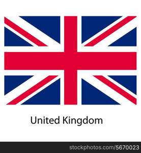 Flag of the country united kingdom. Vector illustration. Exact colors.