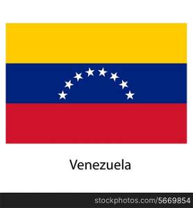 Flag of the country venezuela. Vector illustration. Exact colors.