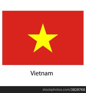 Flag of the country vietnam. Vector illustration. Exact colors.