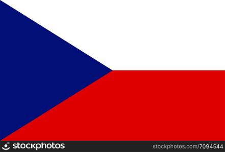 Flag of the Czech Republic. Vector Illustration
