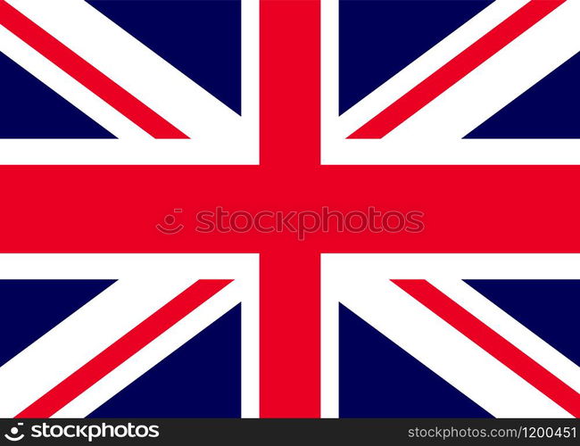 Flag Of The Great Britain Official symbol of the state vector illustration. Flag Of The Great Britain