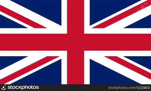 Flag of the united kingdom Consists of white, red, blue. vector illustration
