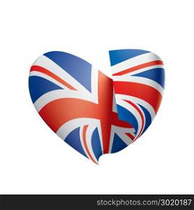 Flag of the United Kingdom, vector. United Kingdom flag, vector illustration on a white background