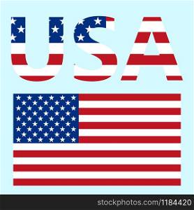 Flag of the United States of America. Solid background.. Flag of the United States of America. Solid background