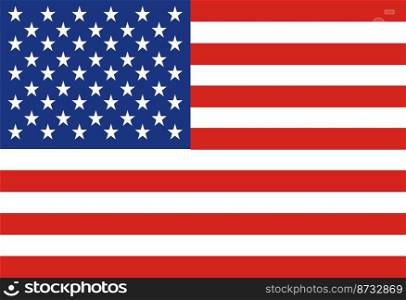 Flag of the United States. Vector illustration. The color and size of the original.Vecror.. Flag of the United States. Vector illustration. The color and size of the original.