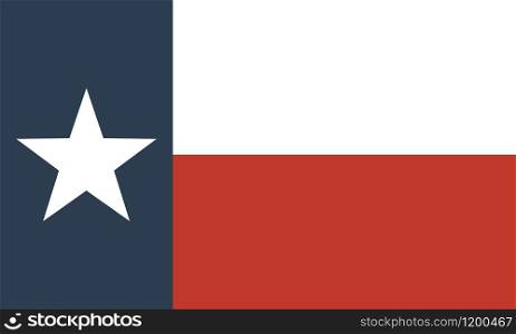 flag of the US state of Texas Official symbol of the state vector illustration. flag of the US state of Texas