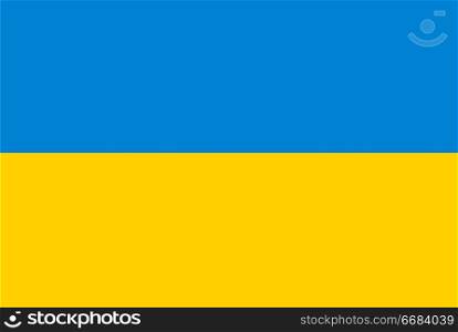 Flag of Ukraine. Rectangular shape icon on white background, vector illustration.. Flag rectangular shape, rectangular shape icon on white background