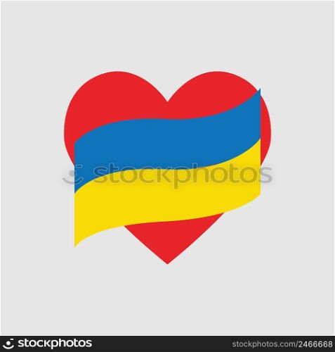 flag of ukraine symbol blue and yellow illustration design template