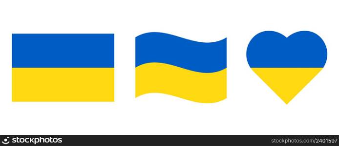Flag of Ukraine. Ukraine symbol. Vector illustration