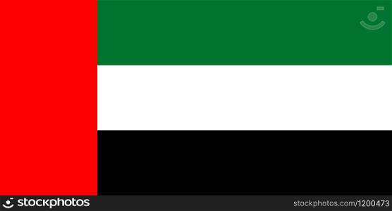 Flag of United Arab Emirate, official national symbol. Flag of United Arab Emirates