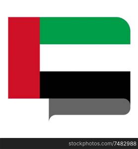 Flag of United Arab Emirates horizontal shape, pointer for world map. Flag horizontal shape, pointer for world map