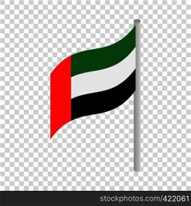 Flag of United Arab Emirates isometric icon 3d on a transparent background vector illustration. Flag of United Arab Emirates isometric icon